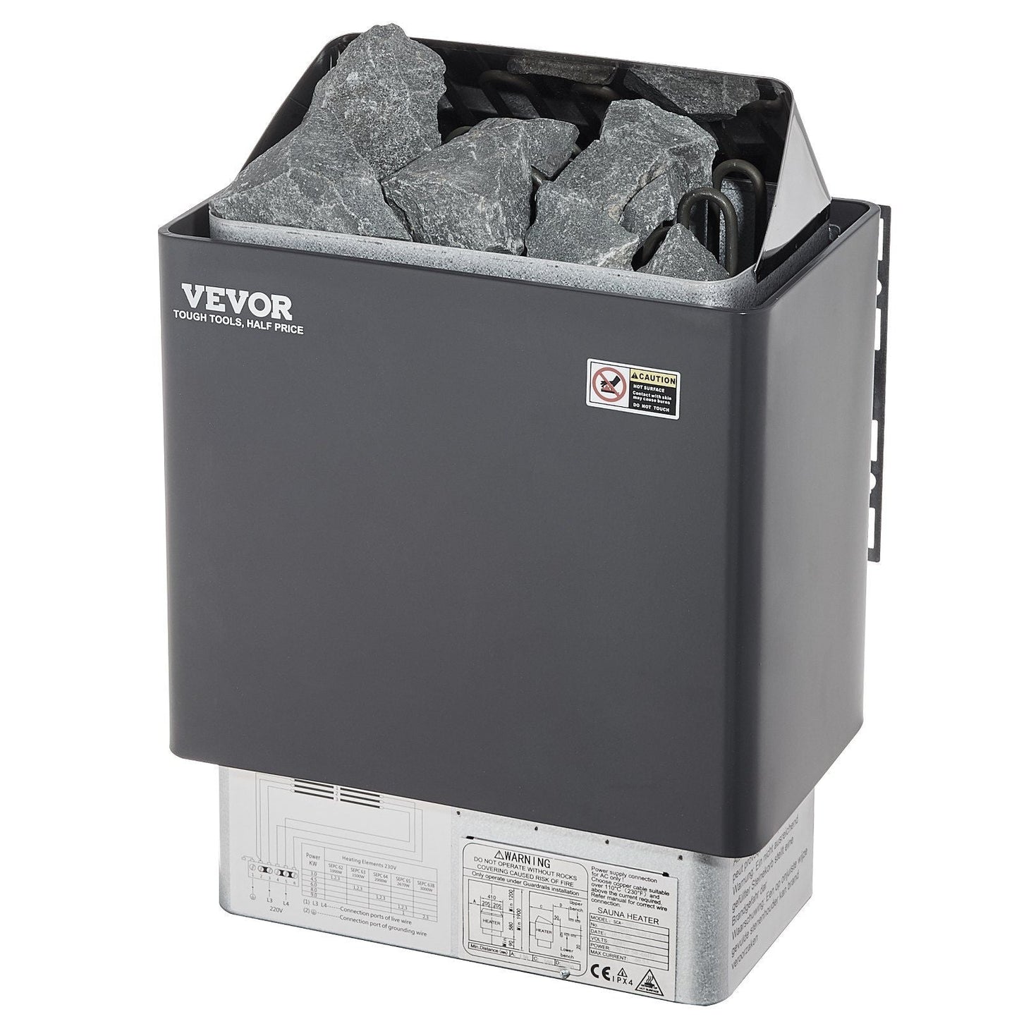 Sauna Heater, 9KW 220V Electric Sauna Stove, Steam Bath Sauna Heater with External Digital Controller, 3h Timer and Adjustable Temp for Max. 317-459 Cubic Feet, FCC Certification