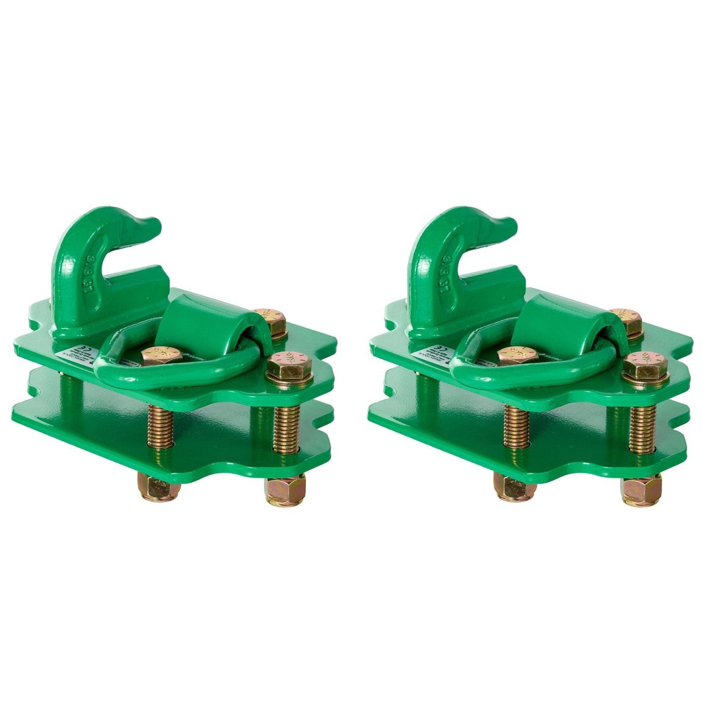 3/8" Tractor Bucket Hooks Grade 70 Forged Steel 2 Pack Grab Hooks Green