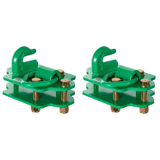 3/8" Tractor Bucket Hooks Grade 70 Forged Steel 2 Pack Grab Hooks Green
