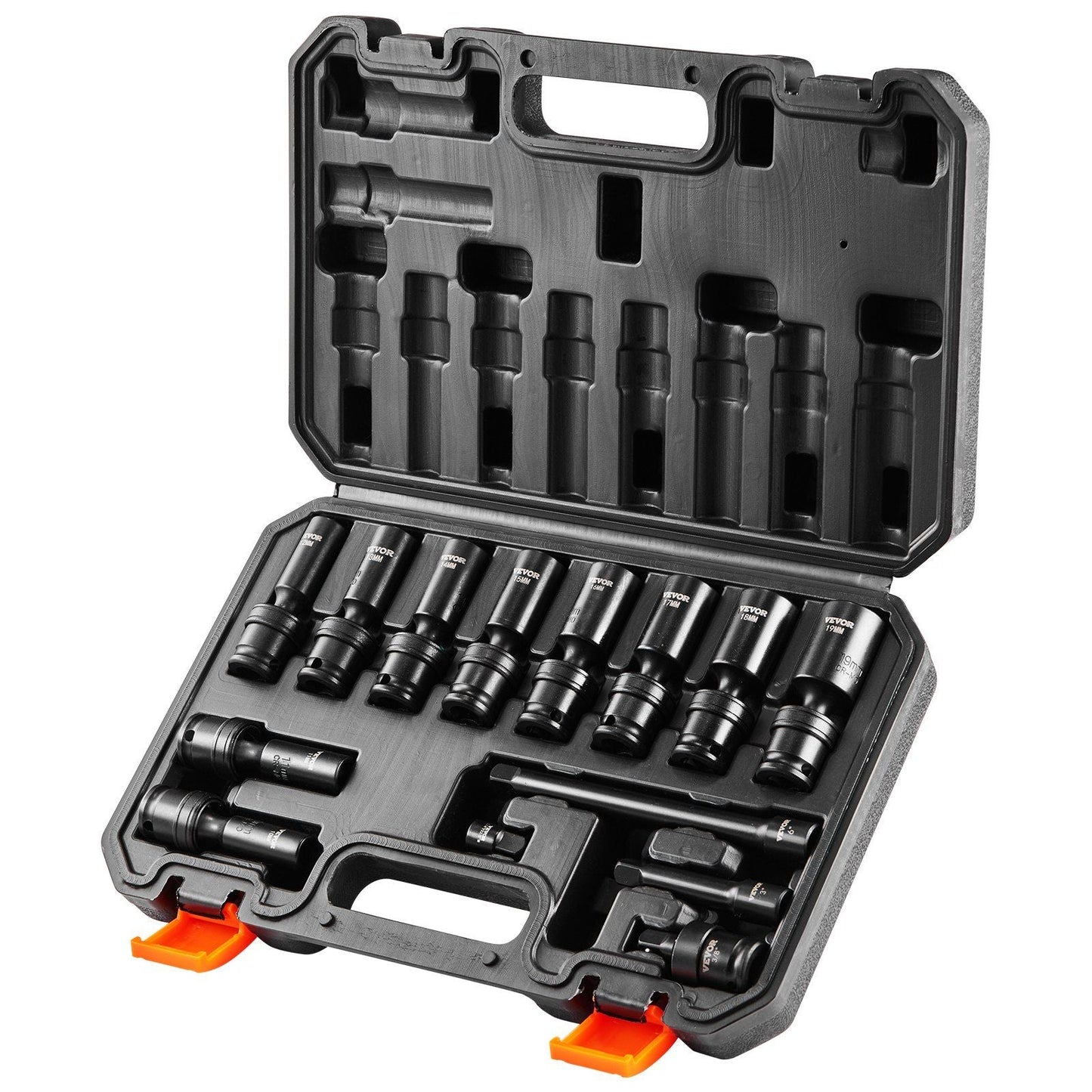 360 Degree Swivel Impact Sockets Set 14pcs 6-Point 3/8in Drive Socket Set