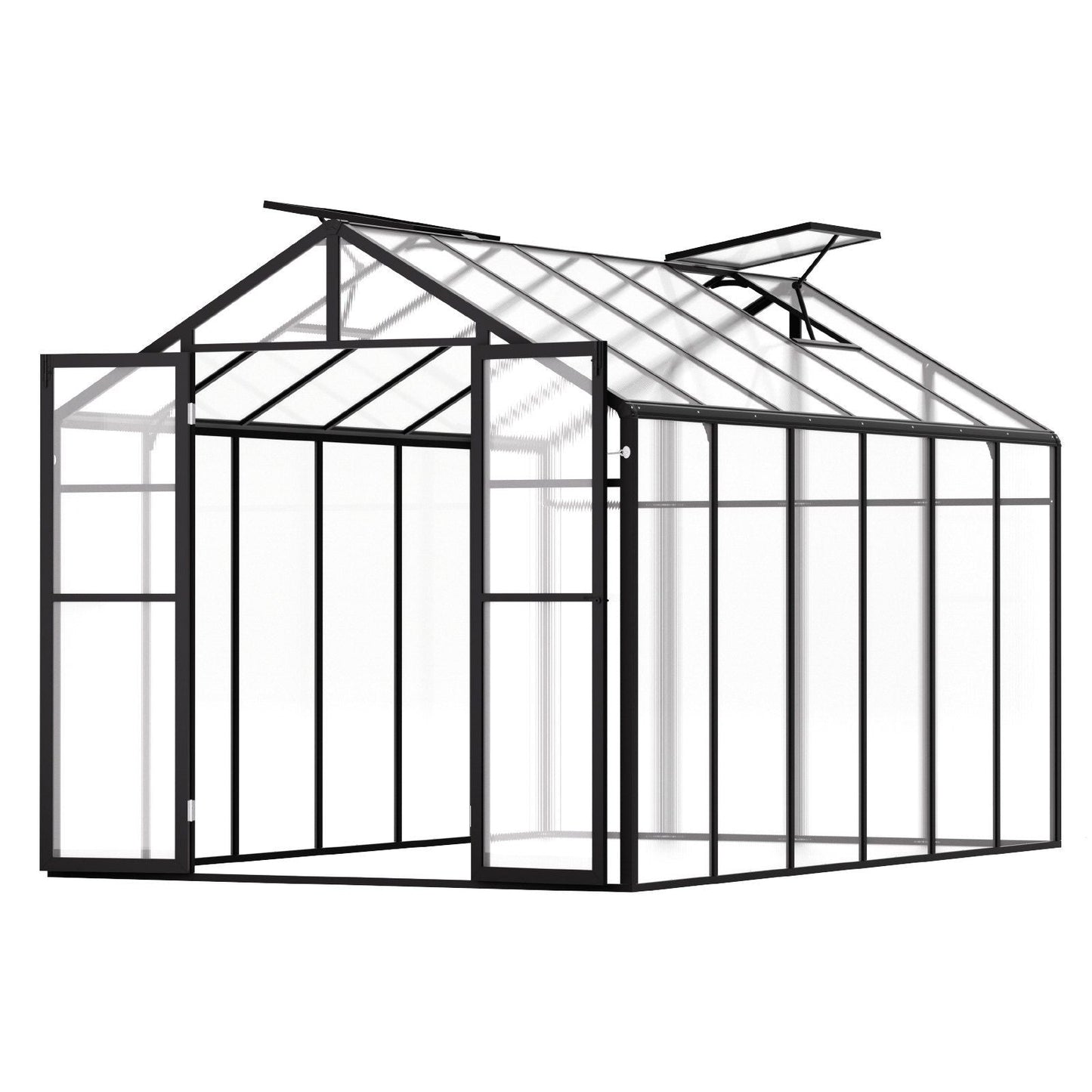 Polycarbonate Greenhouse 8 x 12 Ft Outdoor Walk-in Greenhouse for Garden
