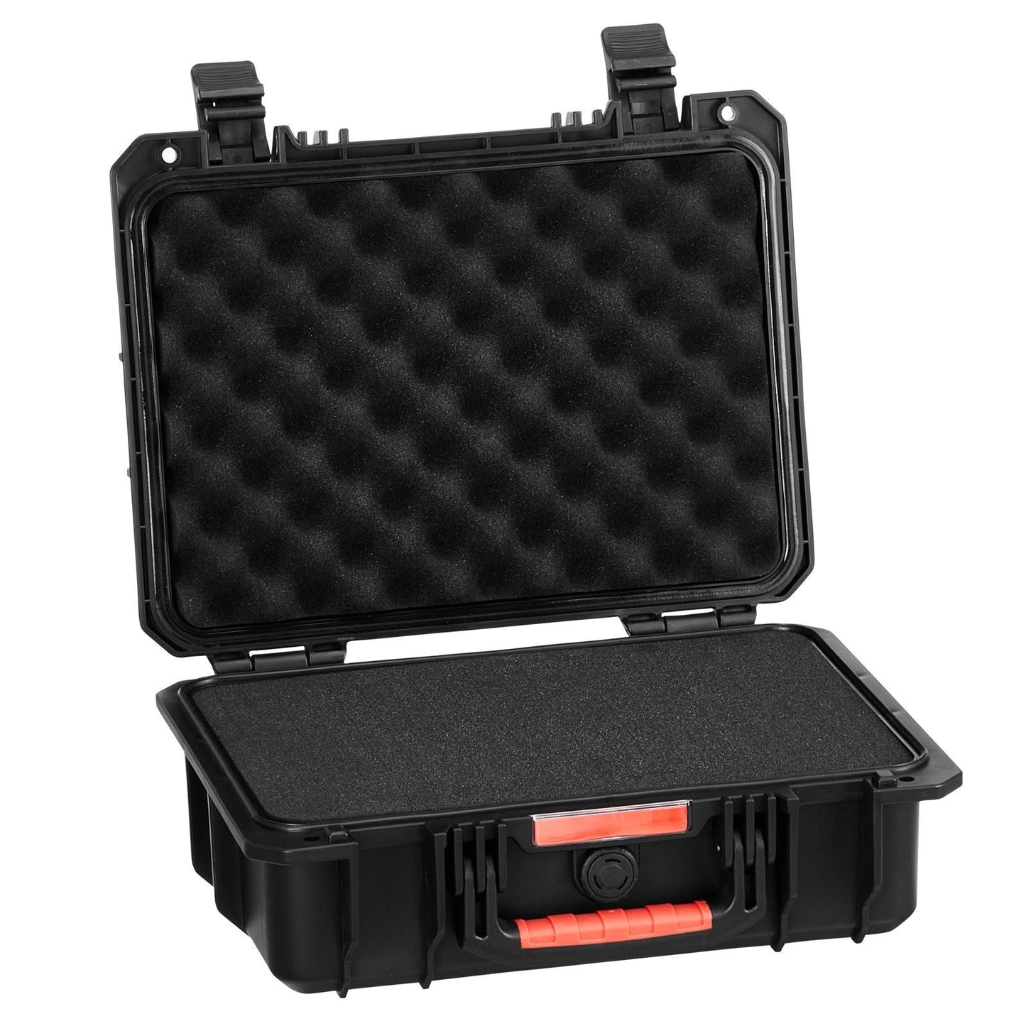 0.56 Cu.ft Weatherproof Hard Case with Handle Clips Padlock Holes PU Foam Protect Pistol, Microphone, and Camera Equipment