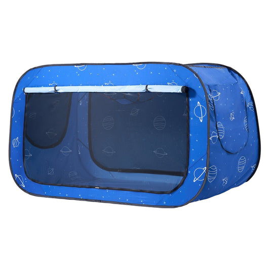 2 Doors Bed Tent Breathable Tent Light Blackout with 0.33 in Fiber Poles