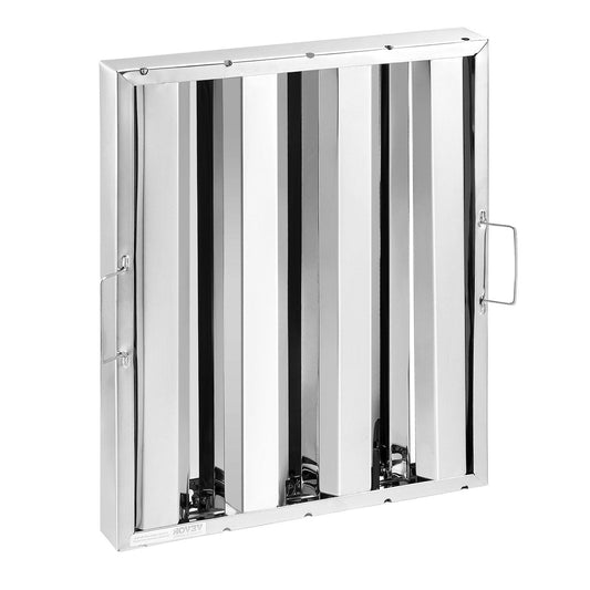 15.5Wx19.5H Inch Commercial Hood Filter Range Hood Baffle Stainless Steel