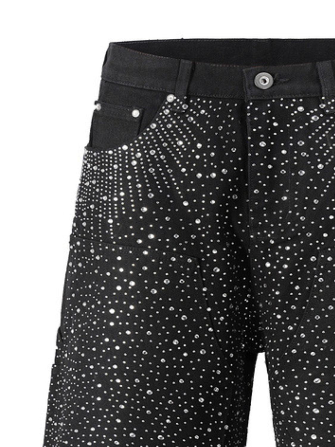 Men's Rhinestone Shorts with Pockets