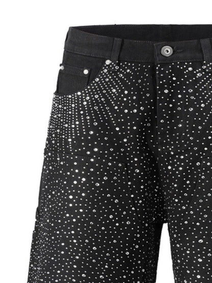 Men's Rhinestone Shorts with Pockets