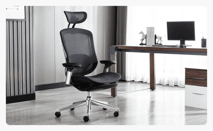 CeliniChair Executive Mesh Ergonomic Office Chair by EFFDESK - Black by Level Up Desks