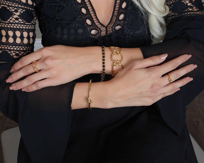 Drop Necklace for Women in Gold or Silver with Five Cubic Zirconia Stone by Hollywood Sensation®