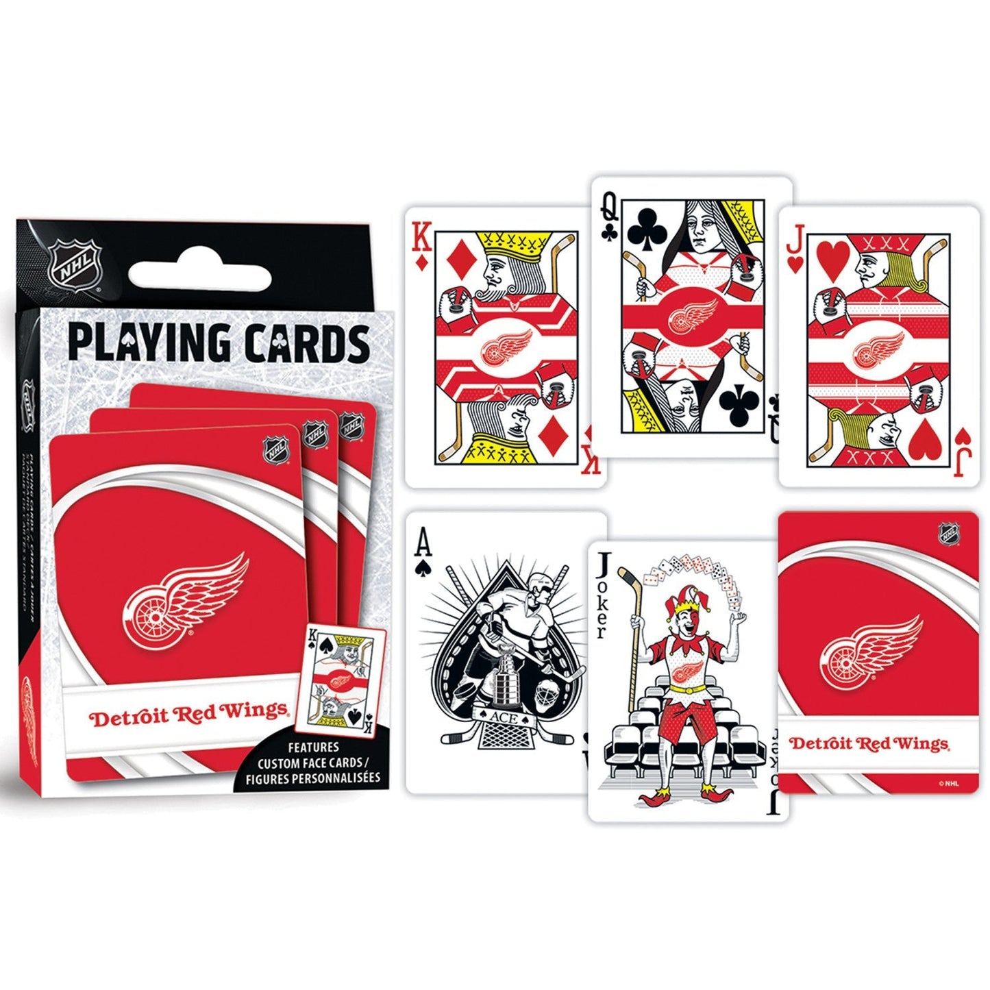 Detroit Red Wings Playing Cards - 54 Card Deck by MasterPieces Puzzle Company INC