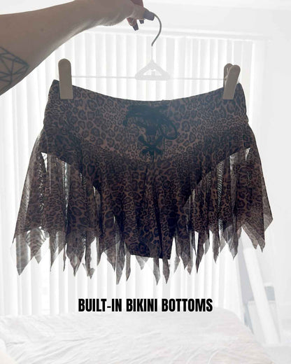 Leopard Luxe Mini Skirt