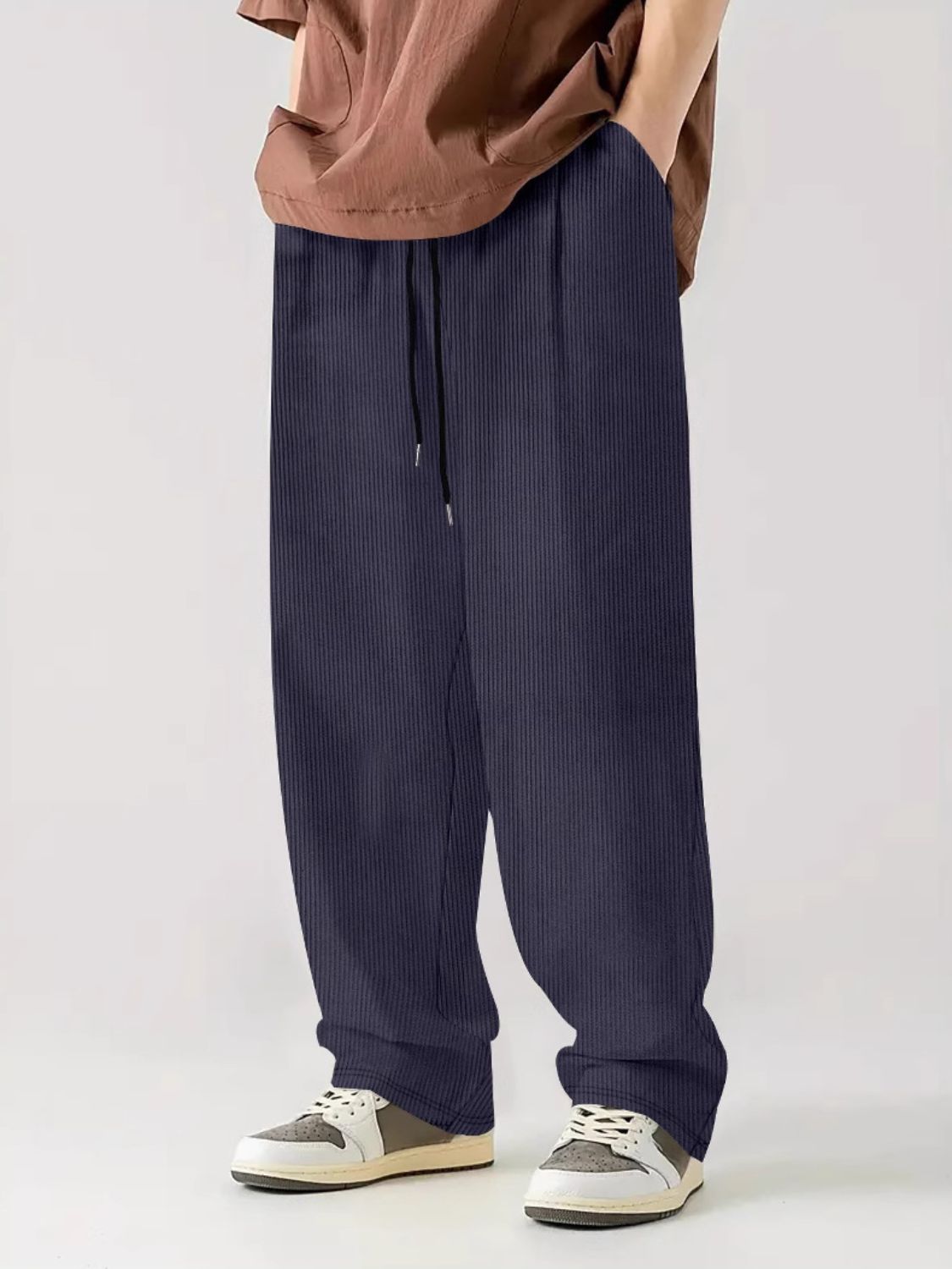 Men's Full Size Drawstring Wide Leg Pants Plus Size