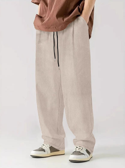 Men's Full Size Drawstring Wide Leg Pants Plus Size