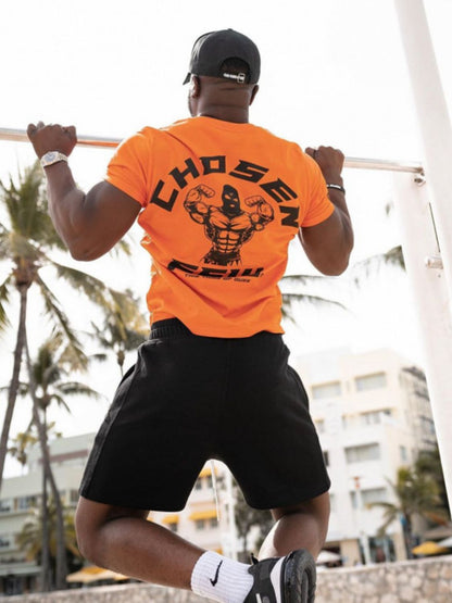 Men's Graphic Round Neck Short Sleeve T-Shirt