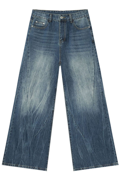 Men's Wide Leg Jeans with Pockets