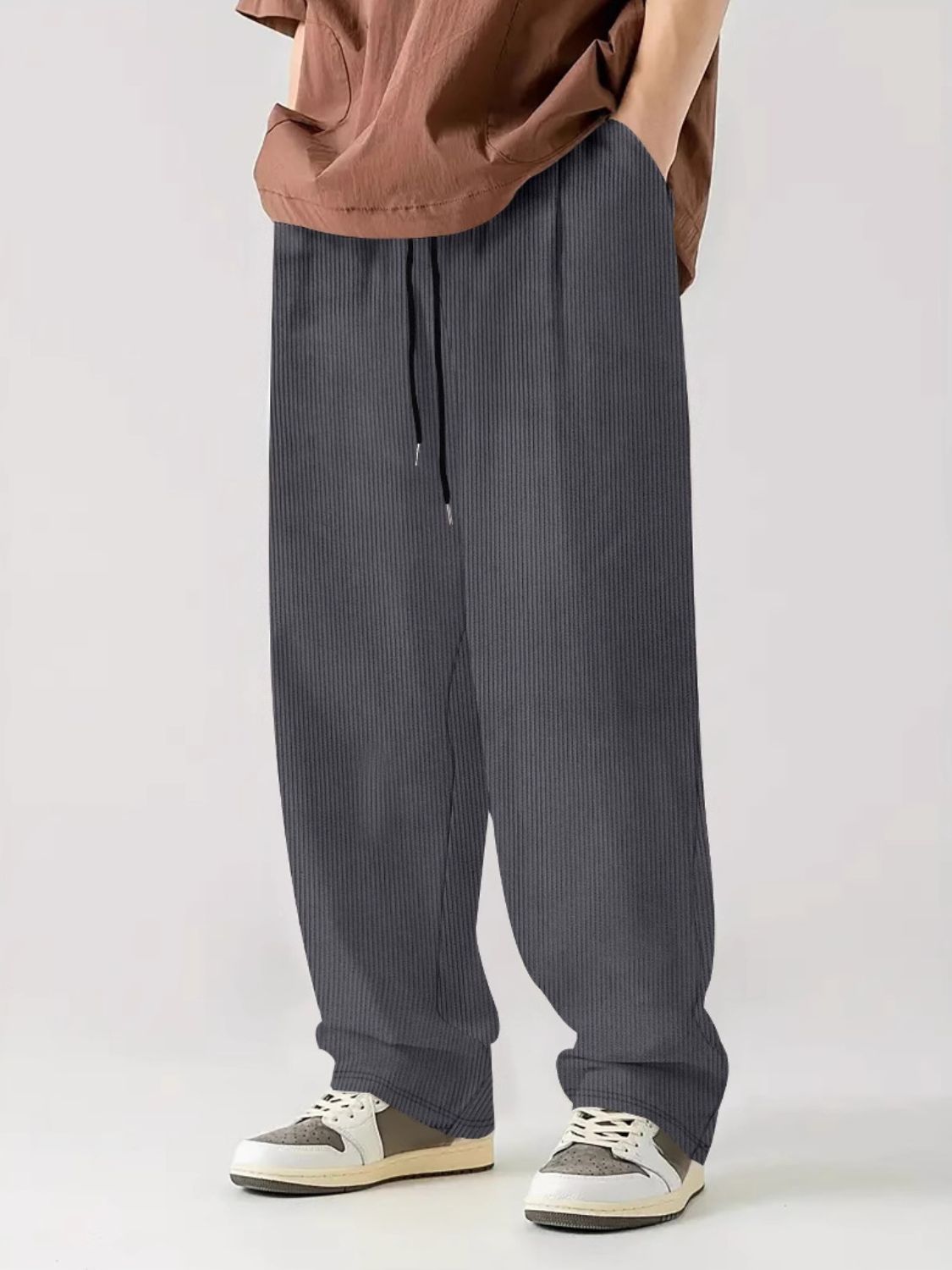 Men's Full Size Drawstring Wide Leg Pants Plus Size