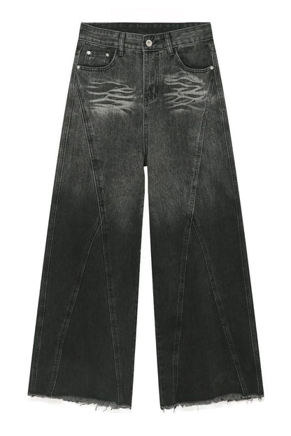 Men's Wide Leg Jeans with Pockets