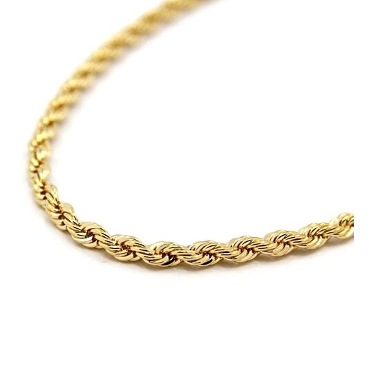 RMZ GOLD NYC Italian Gold Rope Anklet 10''