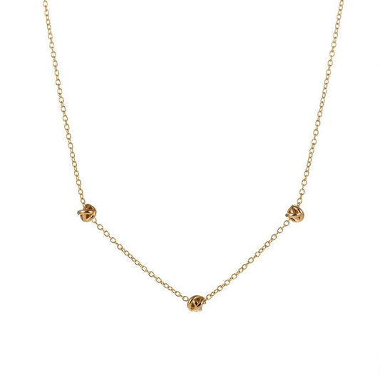 Gold Love Knot Necklace by Hollywood Sensation®