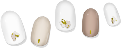 Milky Beige Abstract Gel Nail Wrap