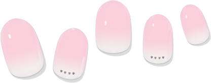 Soft Pink Gradient Embellished Gel Nail Wrap