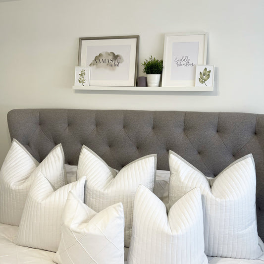 Namaste In Bed Landscape Green Watercolour Bedroom Home Simple Decor Wall Print by WinsterCreations™ Official Store