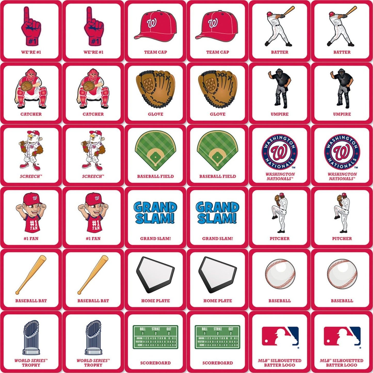 Washington Nationals Matching Game by MasterPieces Puzzle Company INC