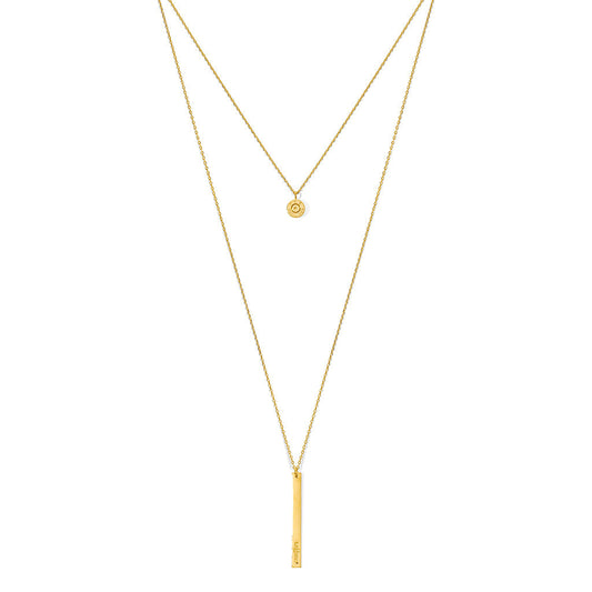 Layered Bar Bullet Necklace by SLATE + SALT