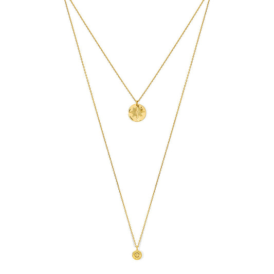 Layered North Star Bullet Necklace by SLATE + SALT