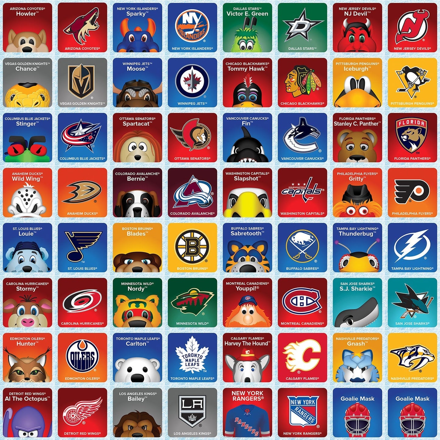 NHL Mascots Matching Game by MasterPieces Puzzle Company INC