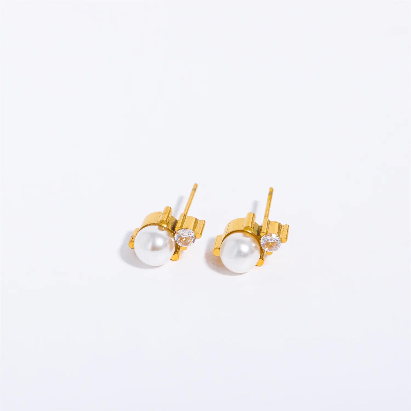 Titanium Steel Gold-Plated December Birthstone Earrings