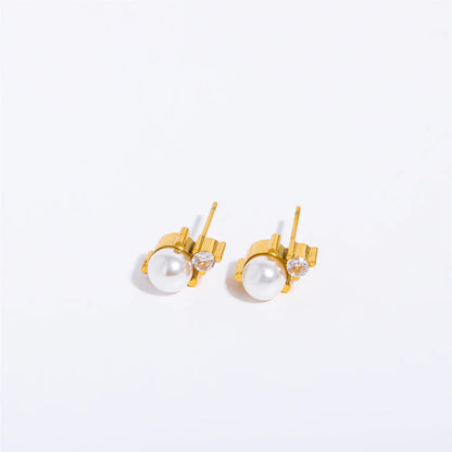 Titanium Steel Gold-Plated December Birthstone Earrings