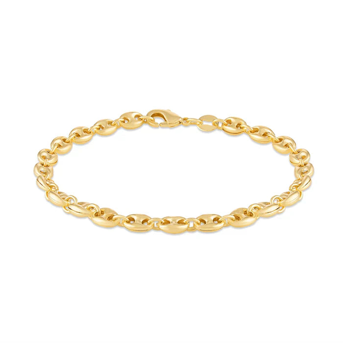 RMZ GOLD NYC 18k Gold Puff Mariner Bracelet