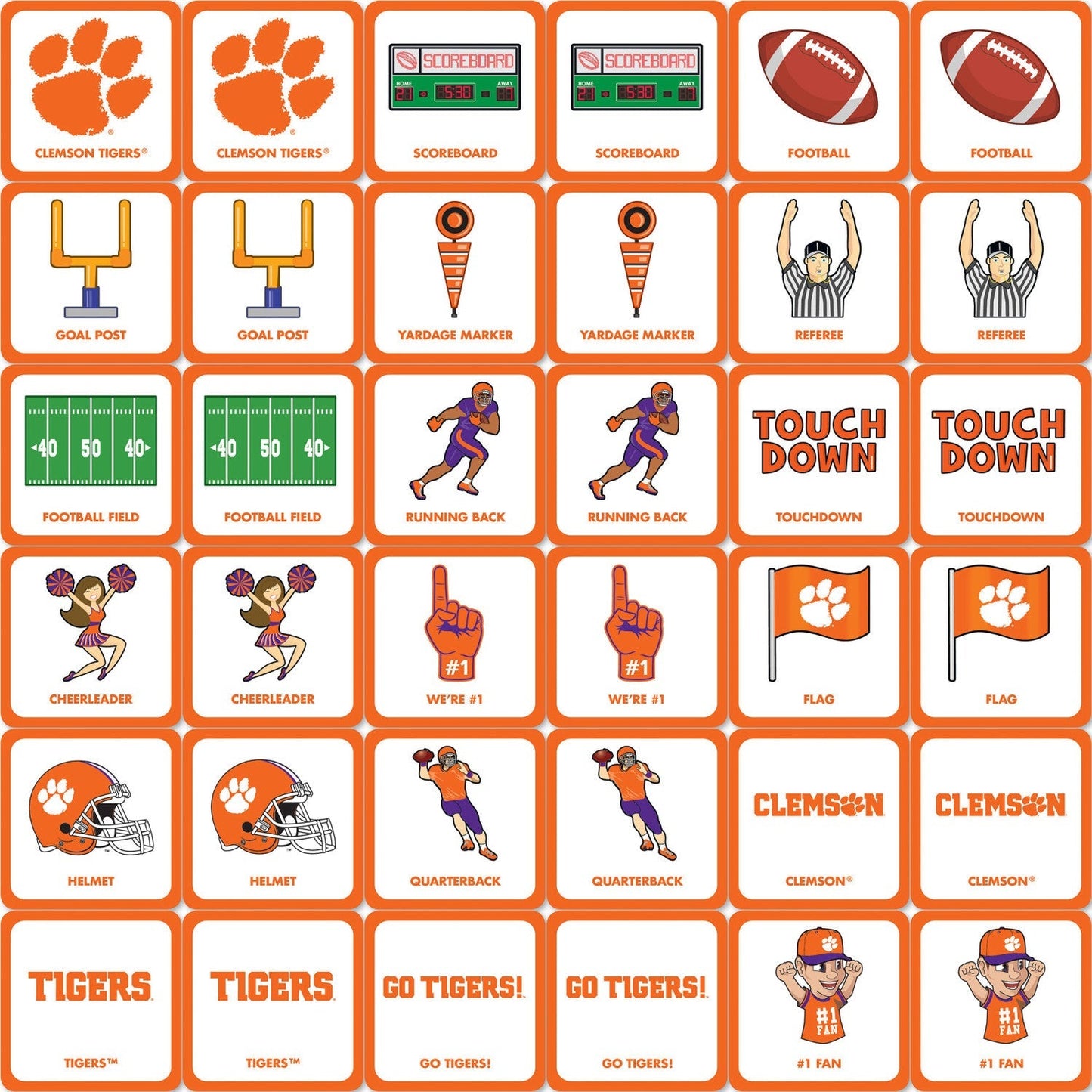 Clemson Tigers Matching Game by MasterPieces Puzzle Company INC