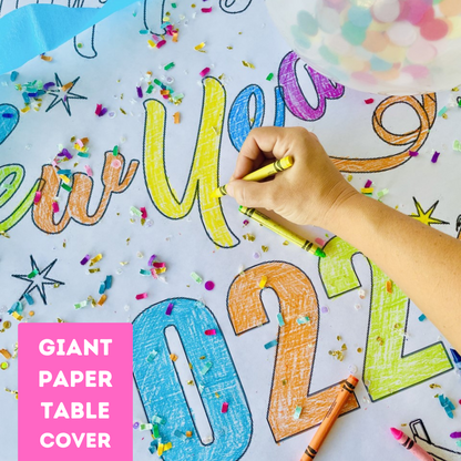 New Year 2024 Coloring Tablecloth by Creative Crayons Workshop