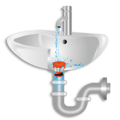 SinkShroom® (Orange) The Hair Catcher That Prevents Clogged Bathroom Sink Drains by TubShroom.com
