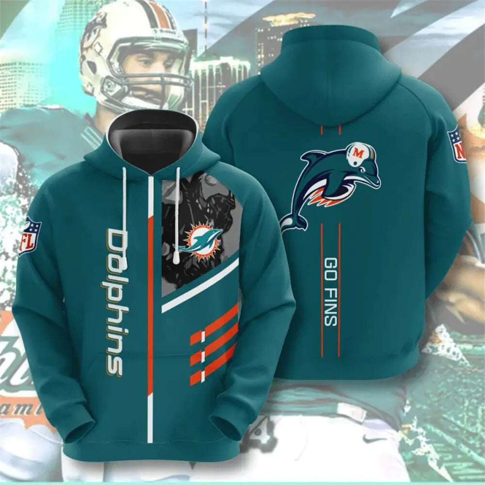 Men's NFL 3D Digital Print Hoodie - Loose Fit