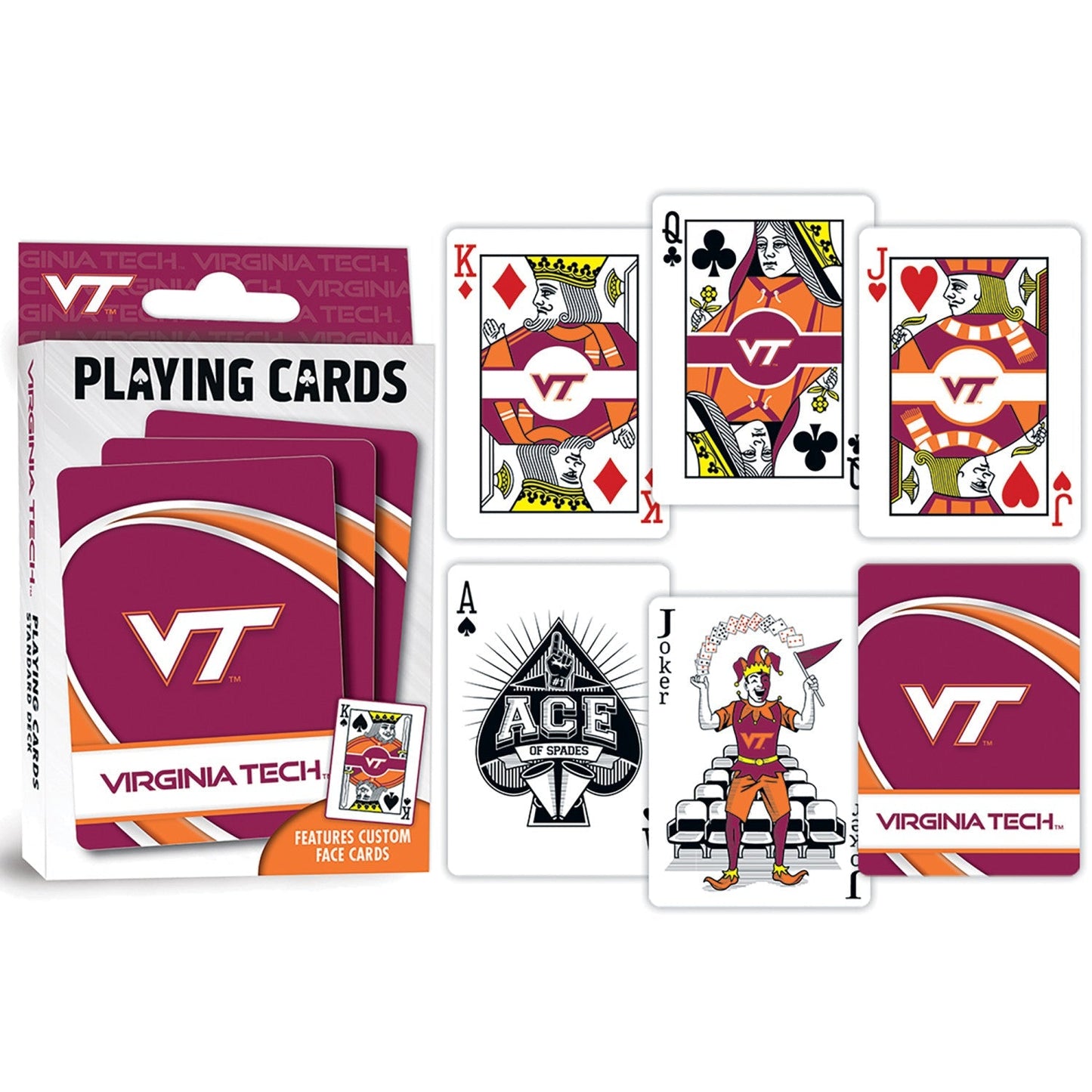 Virginia Tech Hokies Playing Cards - 54 Card Deck by MasterPieces Puzzle Company INC