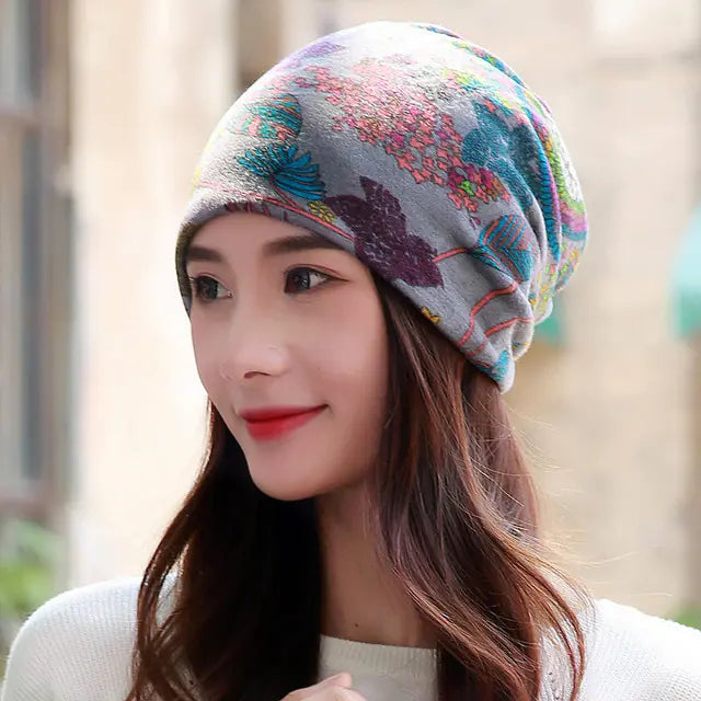 6 Colors Women's Brimless Cap with 3 Wearing Styles