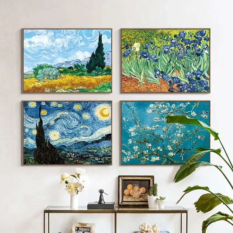 Abstract Starry Sky Canvas Wall Art for Home Decor