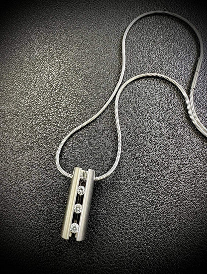 PT333W B.Tiff Hollowed Short Stick Pendant by B.Tiff New York