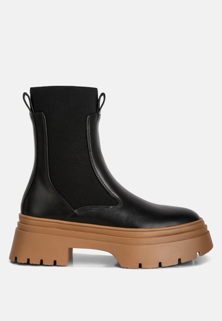 ronin high top chunky chelsea boots by London Rag