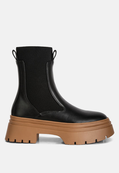 ronin high top chunky chelsea boots by London Rag