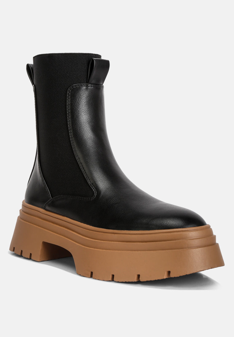 ronin high top chunky chelsea boots by London Rag