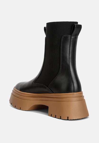 ronin high top chunky chelsea boots by London Rag