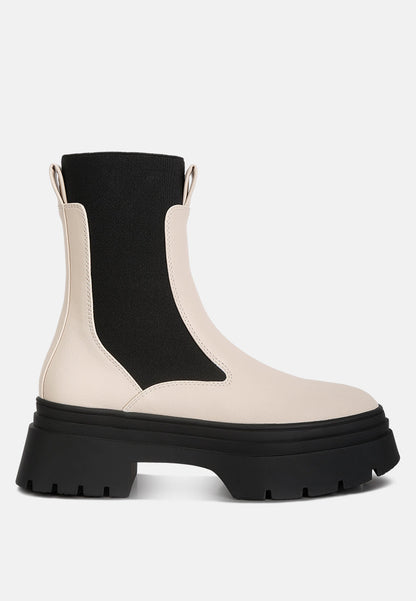 ronin high top chunky chelsea boots by London Rag