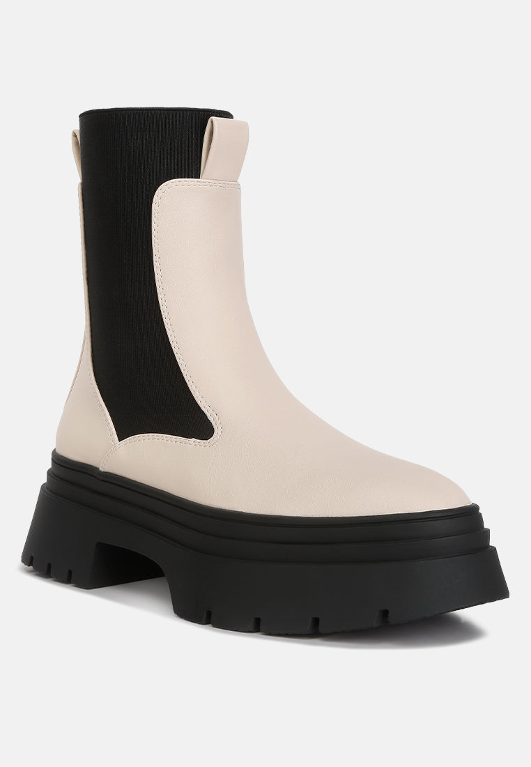 ronin high top chunky chelsea boots by London Rag