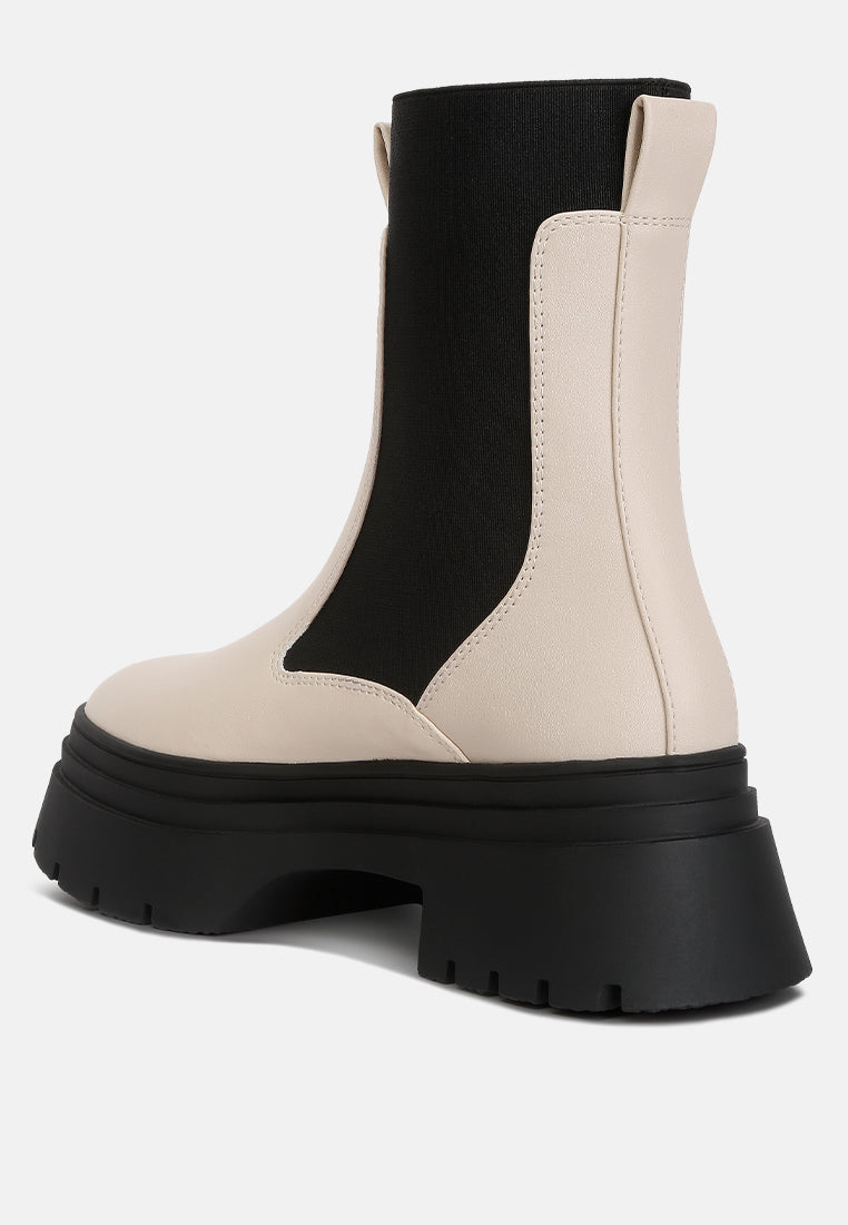 ronin high top chunky chelsea boots by London Rag