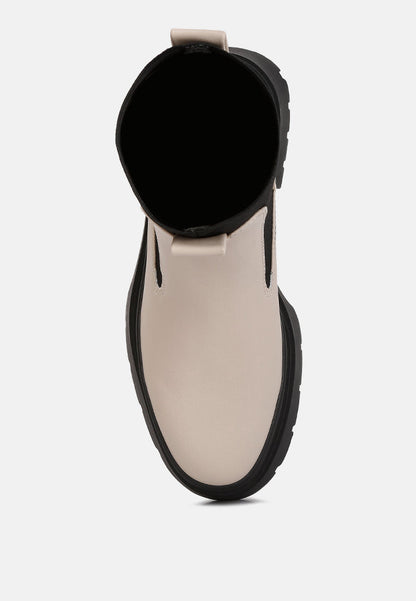 ronin high top chunky chelsea boots by London Rag