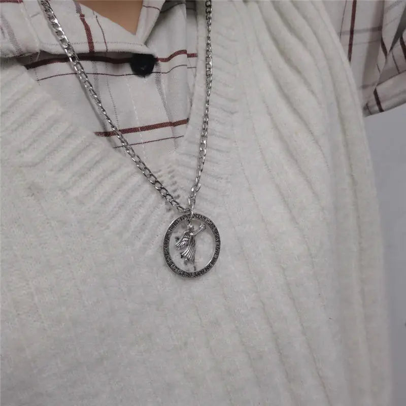 Hip-Hop Necklace Unisex Korean Street Style Pendant