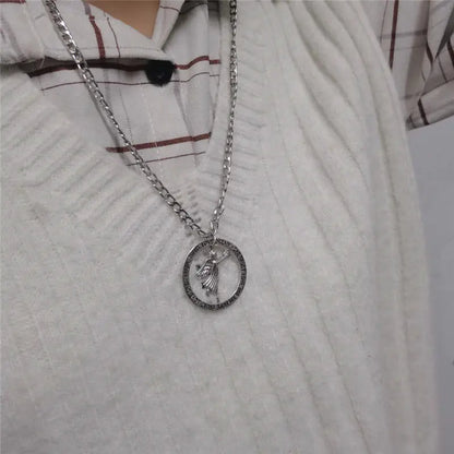 Hip-Hop Necklace Unisex Korean Street Style Pendant